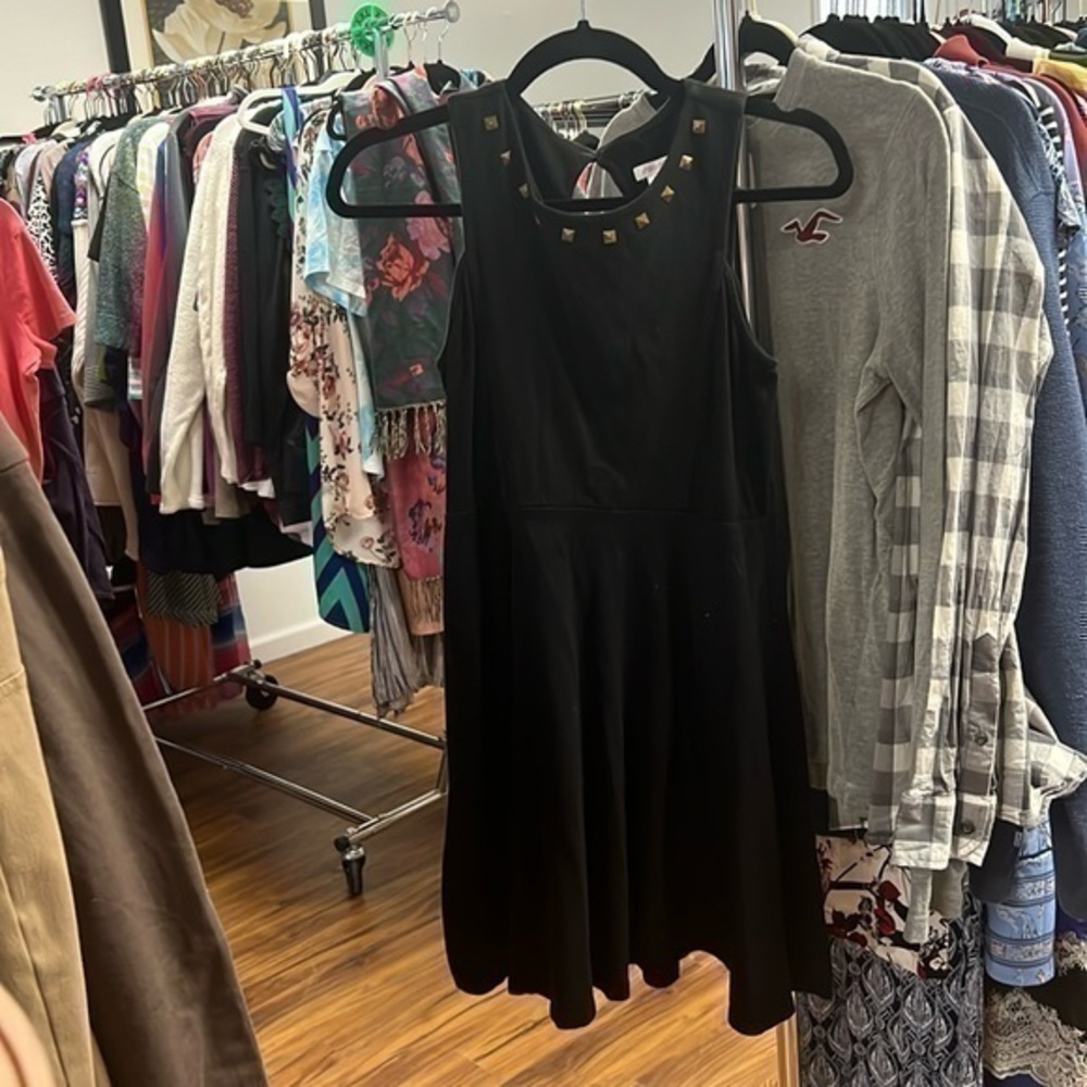 Black and bronze studded dress size small